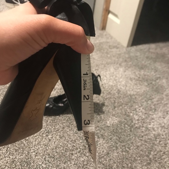 FORNARINA Black Leather Round Toe Back Bow Pumps Size 38 - Picture 7 of 10